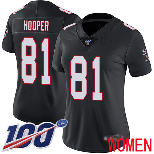 Atlanta Falcons Limited Black Women Austin Hooper Alternate Jersey NFL Football #81 100th Season Vapor Untouchable